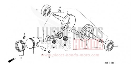 ALBERO MOTORE/PISTONE PK50MN di 1992